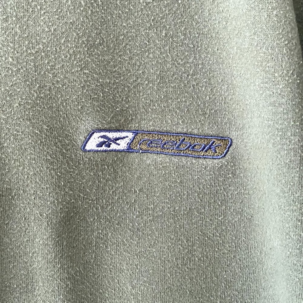 Reebok | Women's Green Quarter Zip Oversized Sweatshirt - Picture 4 of 4